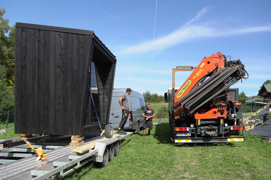 Sauna site preparation with level ground